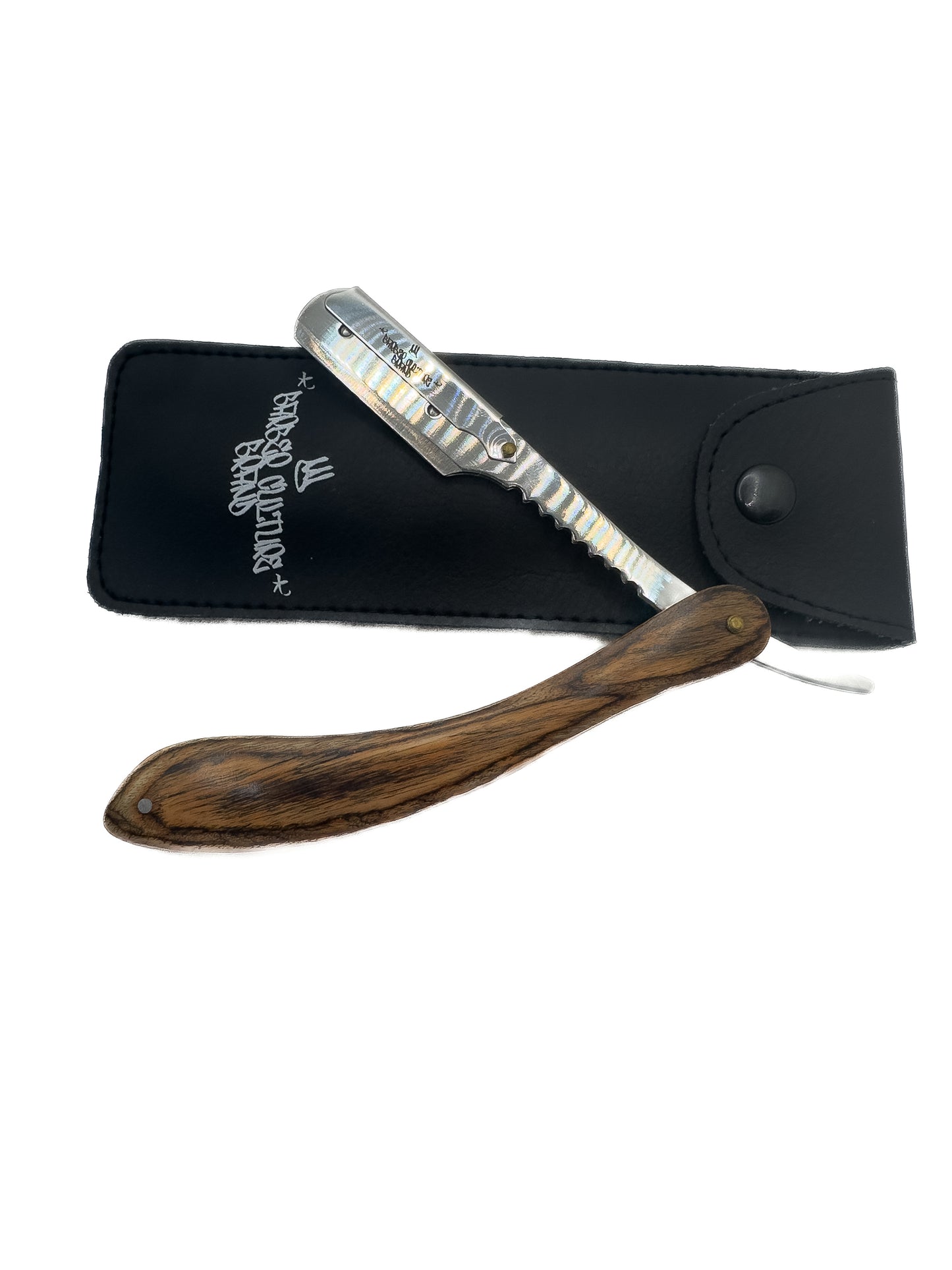 WOODEN HANDLE BCB STRAIGHT RAZORS