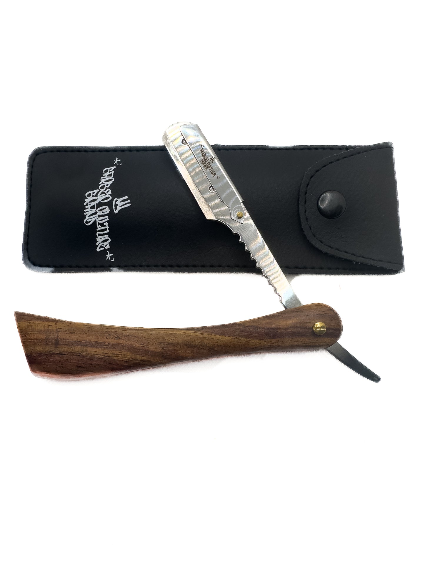 WOODEN HANDLE BCB STRAIGHT RAZORS